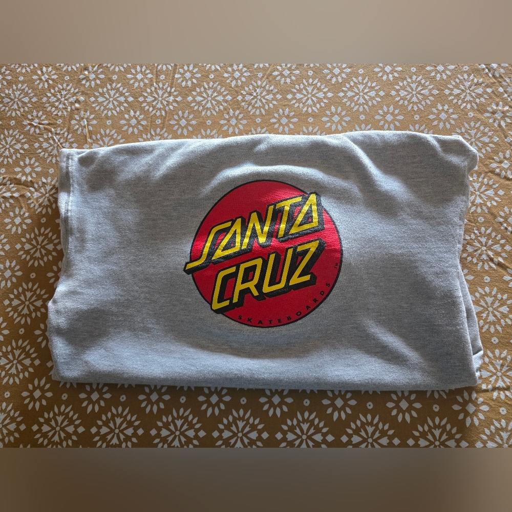 Santa Cruz Skateboards Gray Apparel with Black and White Logo